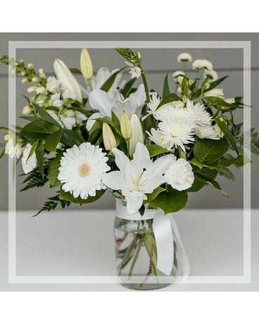 Sympathy Vase Flower Arrangement