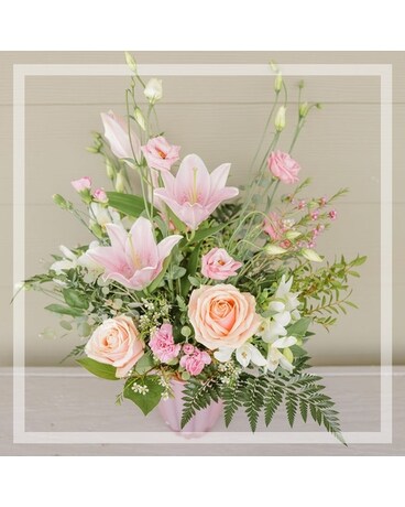 Sympathy Soft Pinks Flower Arrangement