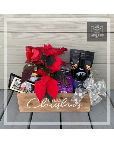 Christmas Wine for Two Gift Basket