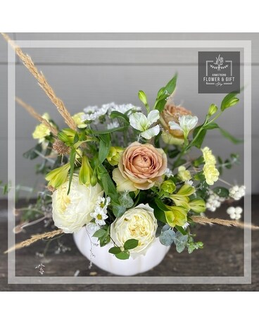 Sunrise Pumpkin Flower Arrangement