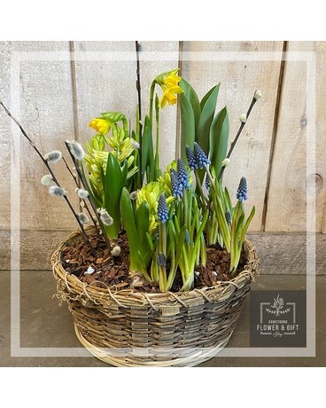 Large Planter Basket Flower Arrangement