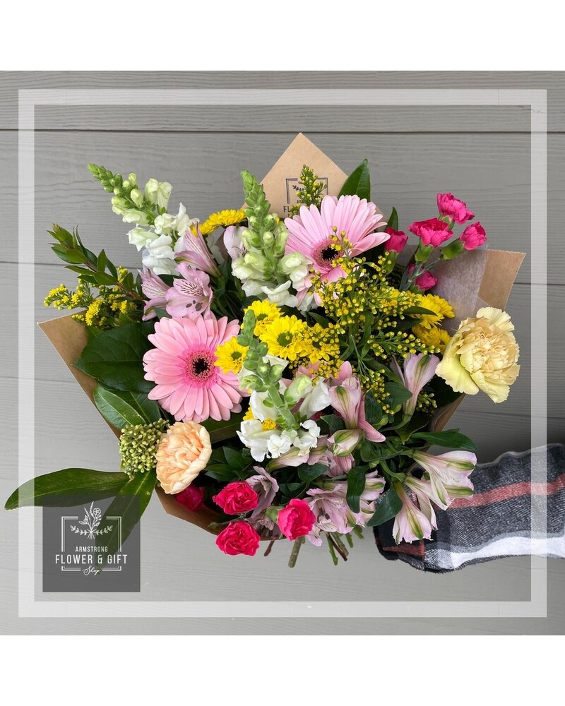 Happiness Carried by Blue Flowers.*シーグラス Happiness Bouquet in Armstrong BC - Armstrong Flower & Gift Shop