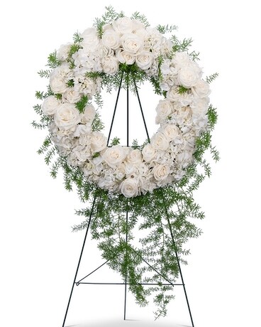 Eternal Peace Wreath Flower Arrangement