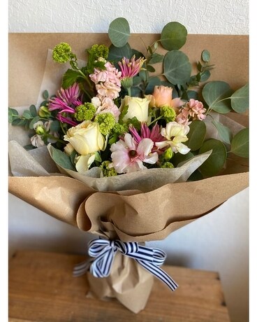 Soft pink Wrapped Flower Arrangement