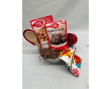 Baker Basket Flower Arrangement