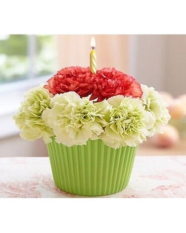 Cupcake Bloom Bash Flower Arrangement
