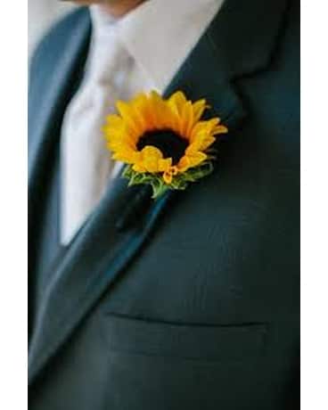 Sunflower Boutonniere Bouquet