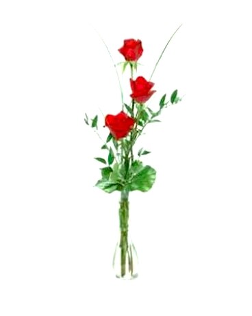 3 Rose Bud Vase Flower Arrangement