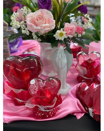 Floating Heart Flower Arrangement