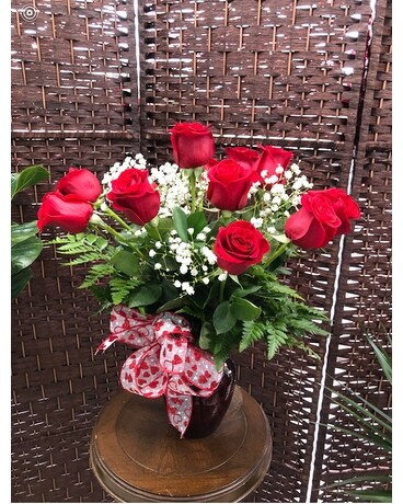 1 Doz Red Roses Flower Arrangement