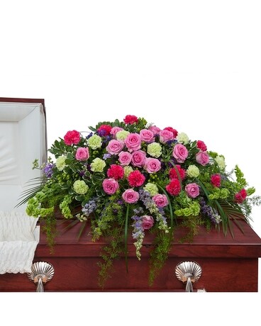 Forever Cherished Casket Spray Flower Arrangement