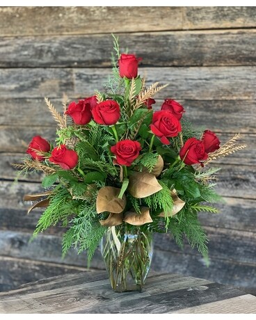 Christmas Dozen Flower Arrangement