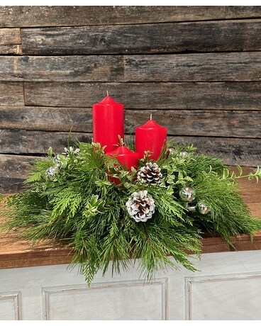 Christmas by Candlelight Flower Arrangement
