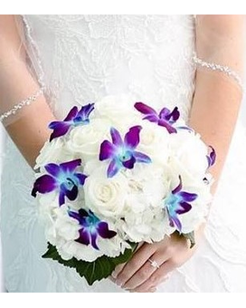 Blissful Blue Bom Bouquet Bouquet