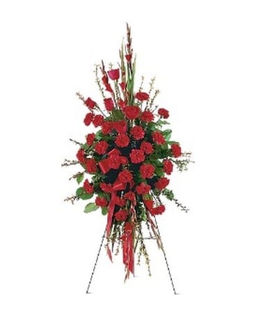 Red Regards Spray Flower Arrangement