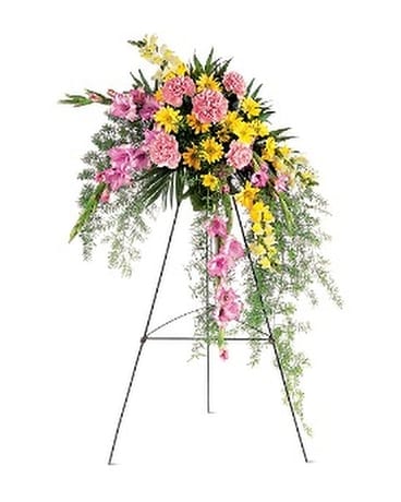 Pastel Crescent Spray Flower Arrangement