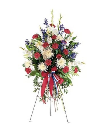 Patriotic Spirit Spray Flower Arrangement