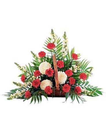 Cherished Moments Fireside Basket Flower Arrangement