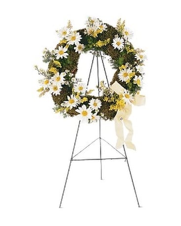 Drop of Sunshine Wreath Flower Arrangement