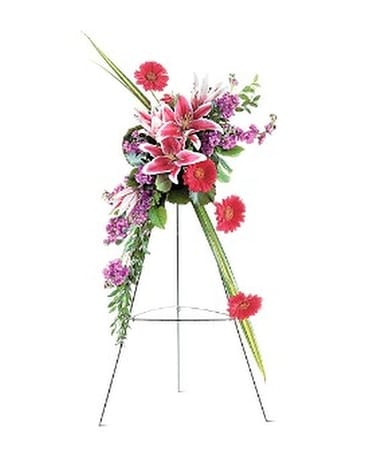 Stargazer Lily and Gerbera Spray Flower Arrangement