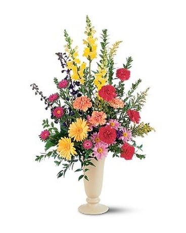 Vibrant Memorial Flower Arrangement