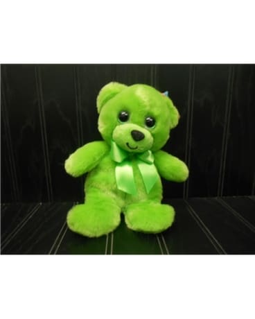 green bear stuffed animal