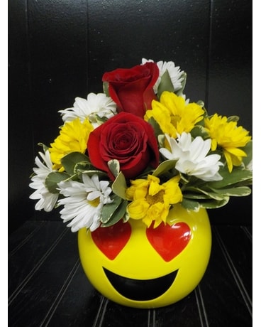 Red Heart Eyes Smile face Arrangement Flower Arrangement