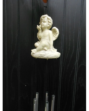 Cherub with Butterfly Windchime Gifts