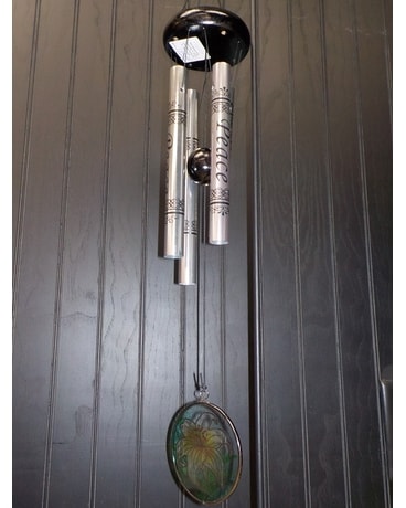 Peace Sentiment Chime with Lily Glass Sail Gifts