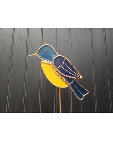 Blue Bird Looking Up Yard Decor Gifts