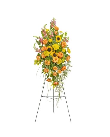 Heaven's Sunset Standing Spray Flower Arrangement