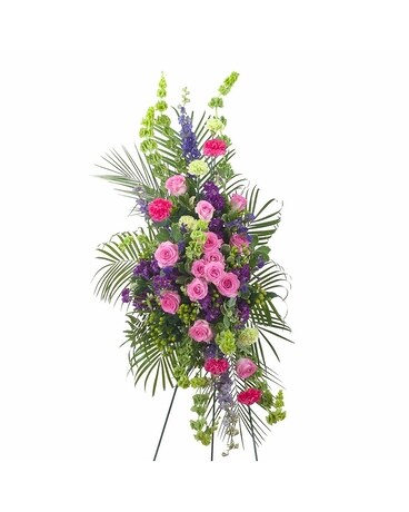 Forever Cherished Easel Spray Flower Arrangement