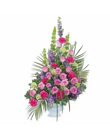 Forever Cherished Crescent Spray Flower Arrangement