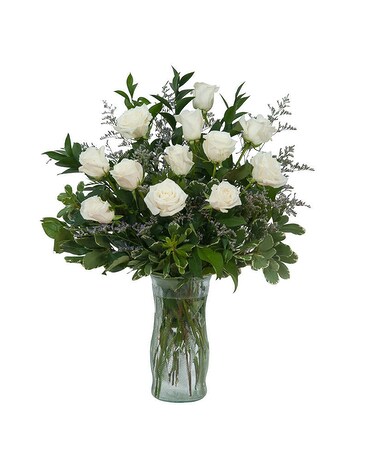 White Rose Elegance Flower Arrangement