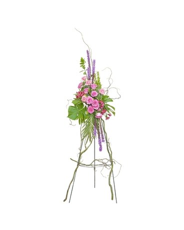 Peaceful Pink Standing Spray Flower Arrangement