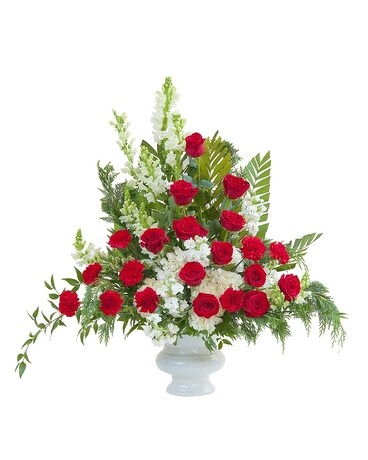 Enduring Strength Urn Flower Arrangement