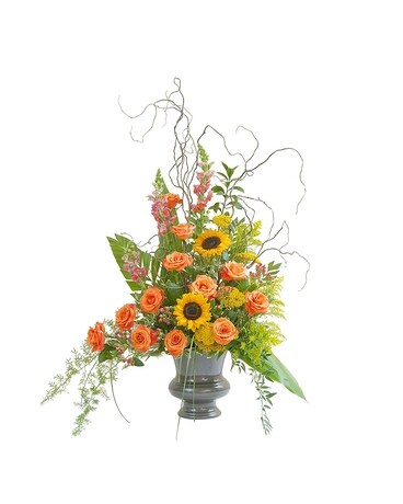 Heaven's Sunset Large Urn Flower Arrangement