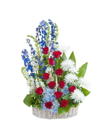 Honor Basket Tribute Flower Arrangement