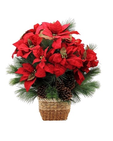 Natural Poinsettia Flower Arrangement