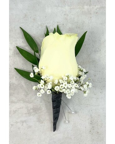 White Rose Boutonnier Boutonniere