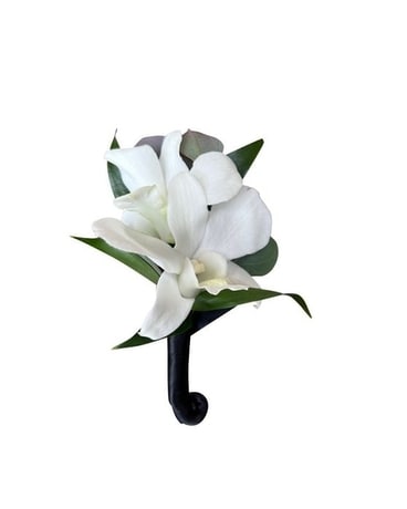 White Orchid Boutonniere (Standard) Boutonniere
