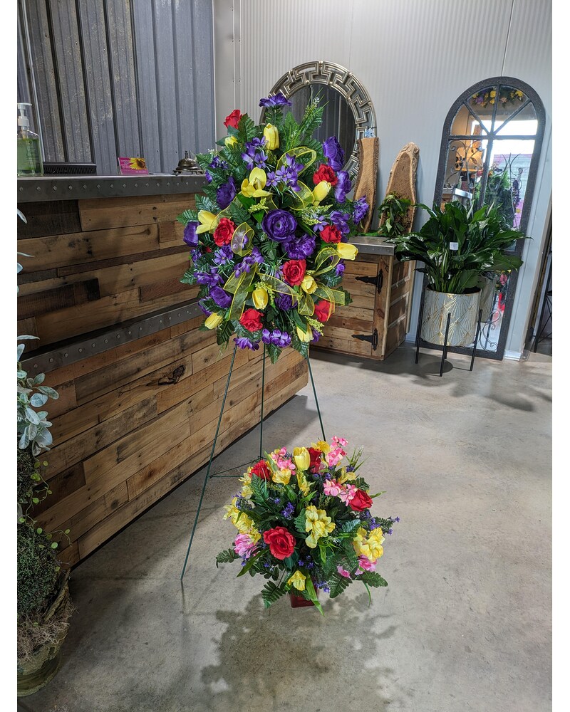 Standing Spray & Silk insert in Harrisburg NC - Harrisburg Florist