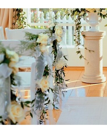 Home Ceremony Chair Cluster Wedding Arrangement