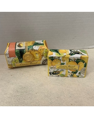Michel Designs Lemon Basil Bar Soap Set Gifts
