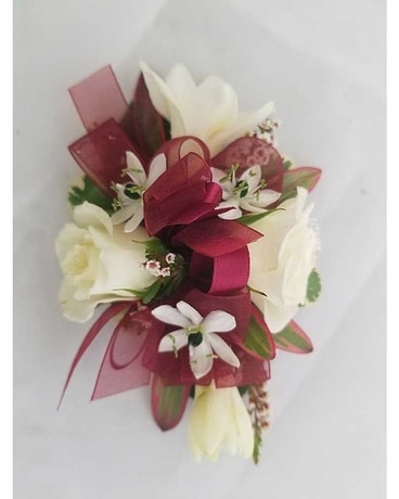 Mix of White Types of Flowers Corsage Corsage