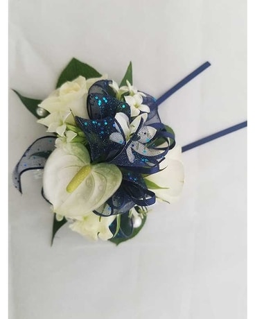 Upscale White Flowers Combo Corsage Corsage