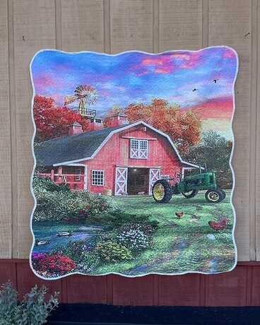 Barn and Tractor Blanket Custom product