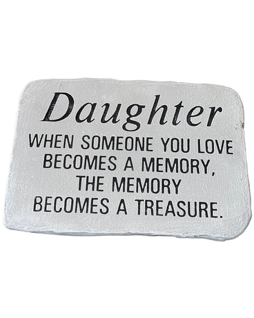 Daughter Memorial Stone Flower Arrangement