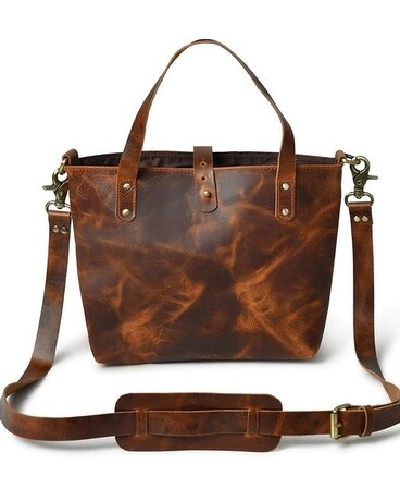 Suja Leather Purse Tote Bag Jar Candle