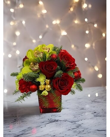Season's Greetings Flower Arrangement